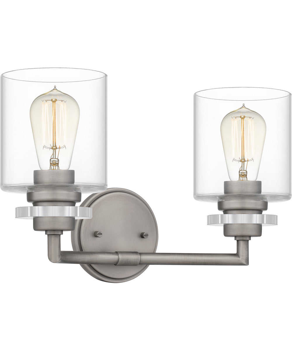 Jaspar Medium 2-light Bath Light Antique Nickel