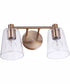 Emilio 2-Light Vanity Satin Brass