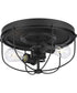 Medal 2-Light Industrial Style Flush Mount Ceiling Light Graphite