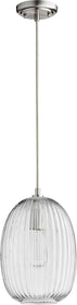 9"W 1-light Pendant Satin Nickel