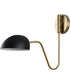 Trilby 1-Light Vanity & Wall Matte Black / Burnished Brass