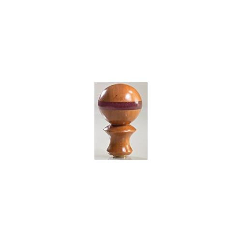 2"H Cherry and Purple Heart Ball Finial Tung Oil