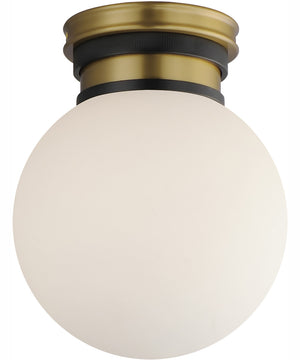 San Simeon 1-Light LED Flush Mount Black / Natural Aged Brass