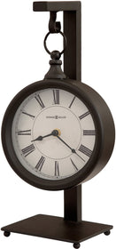 14"H Loman Mantel Clock Antique Black