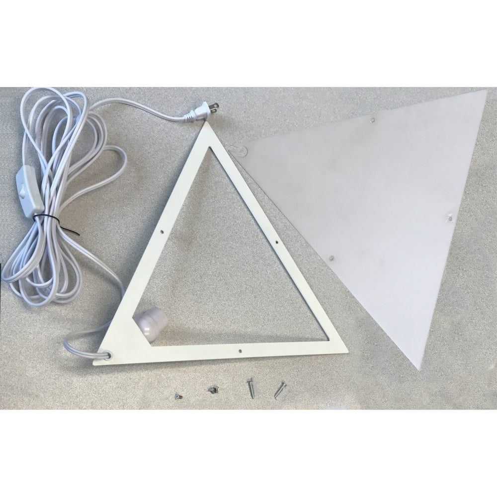 16"W Beacon Triangle Corner Light Plug-In Cord White by Home Concept