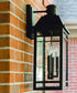 Braden 3-Light Outdoor Wall Mount Rain or Shine - Black with Clear Glass