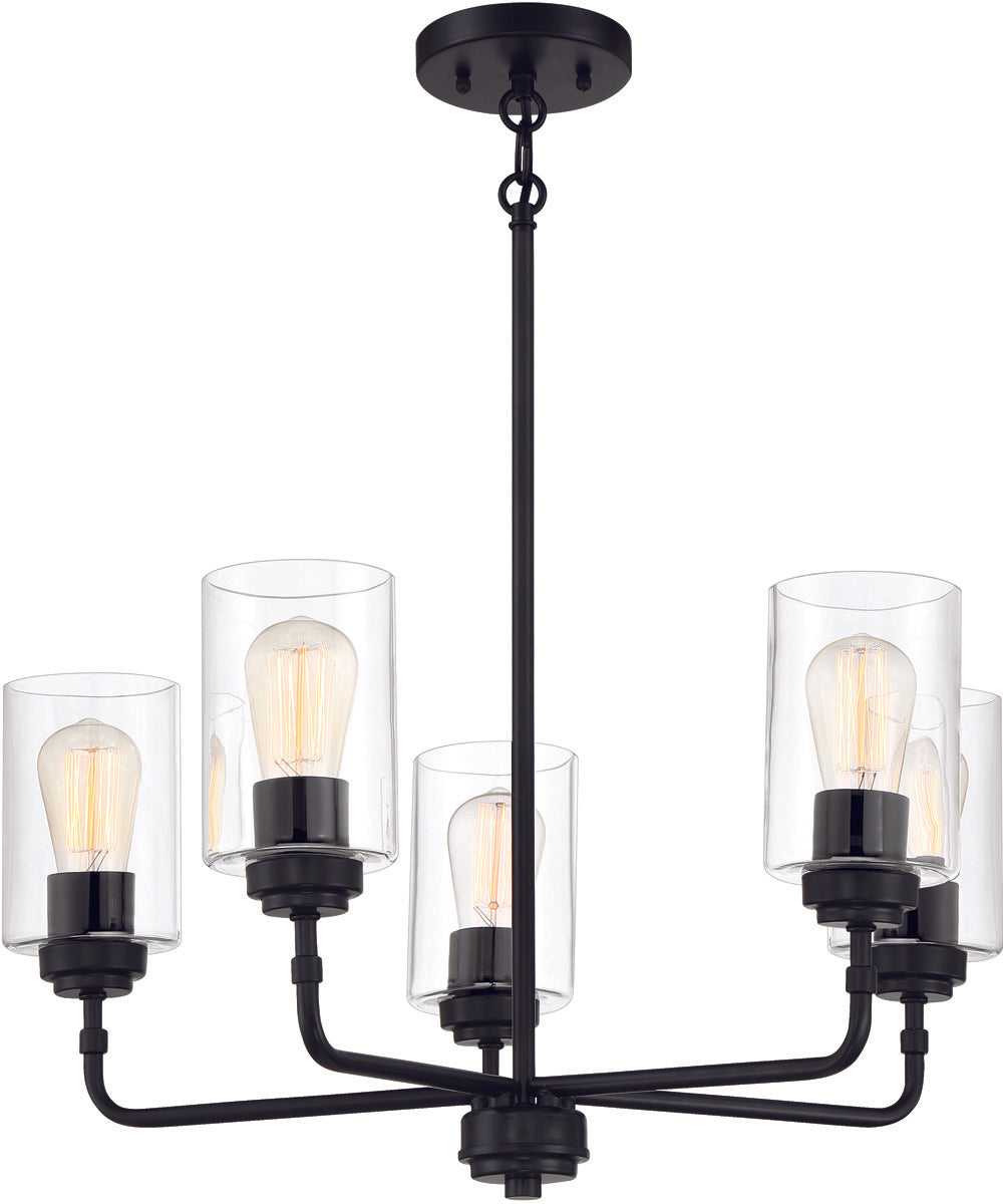 Stowe 5-Light Chandelier Flat Black