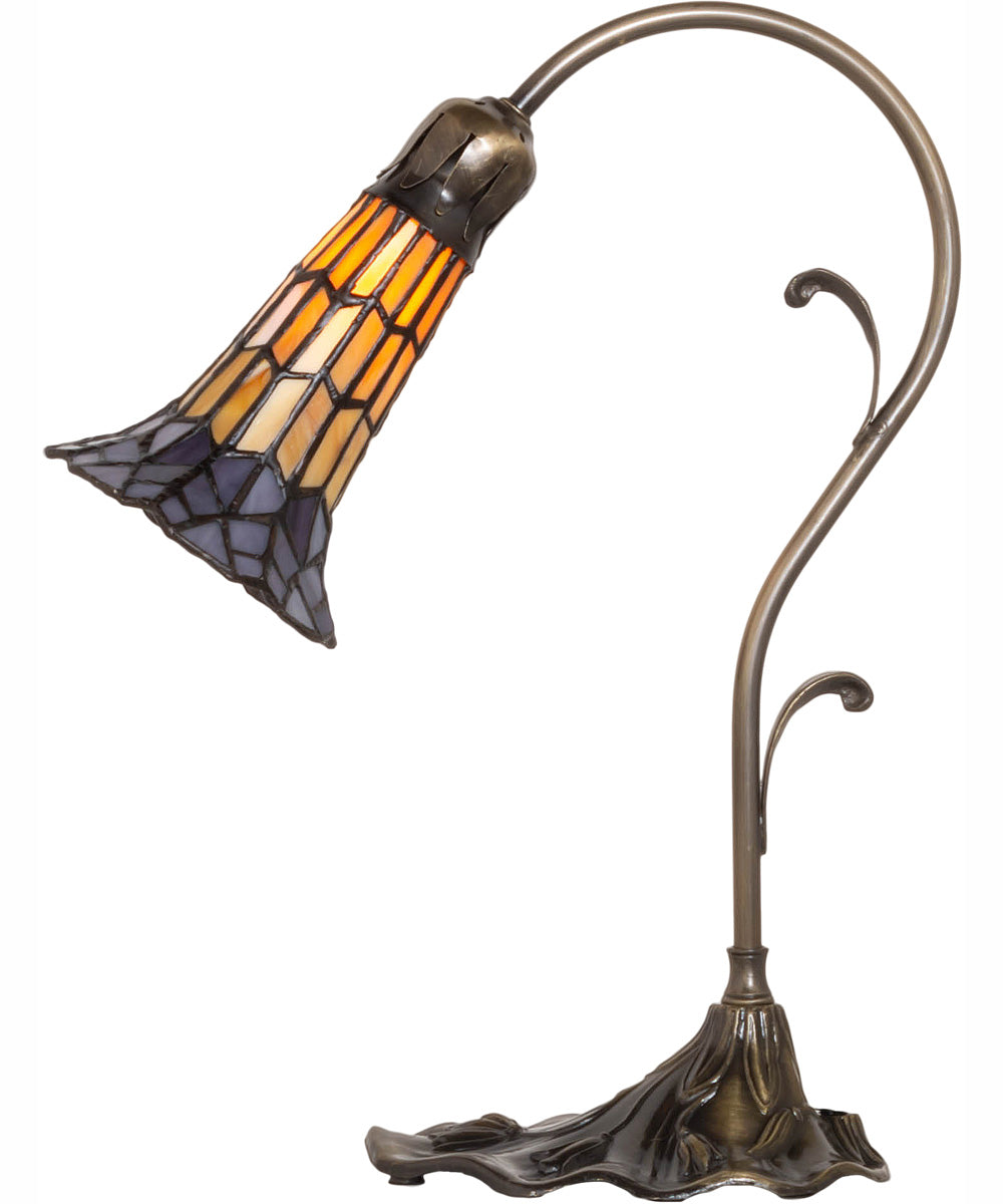 15" High Stained Glass Pond Lily Accent Lamp