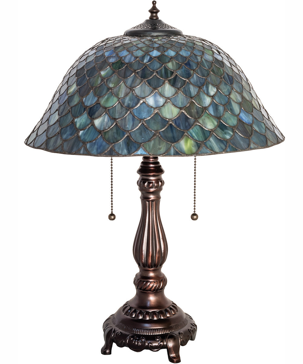 22" High Tiffany Fishscale Table Lamp