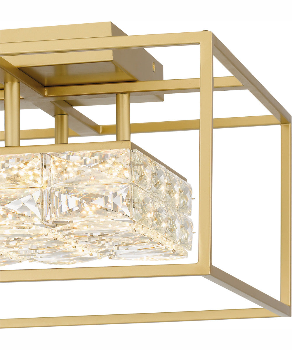 Dazzle Medium Semi Flush Mount Soft Gold