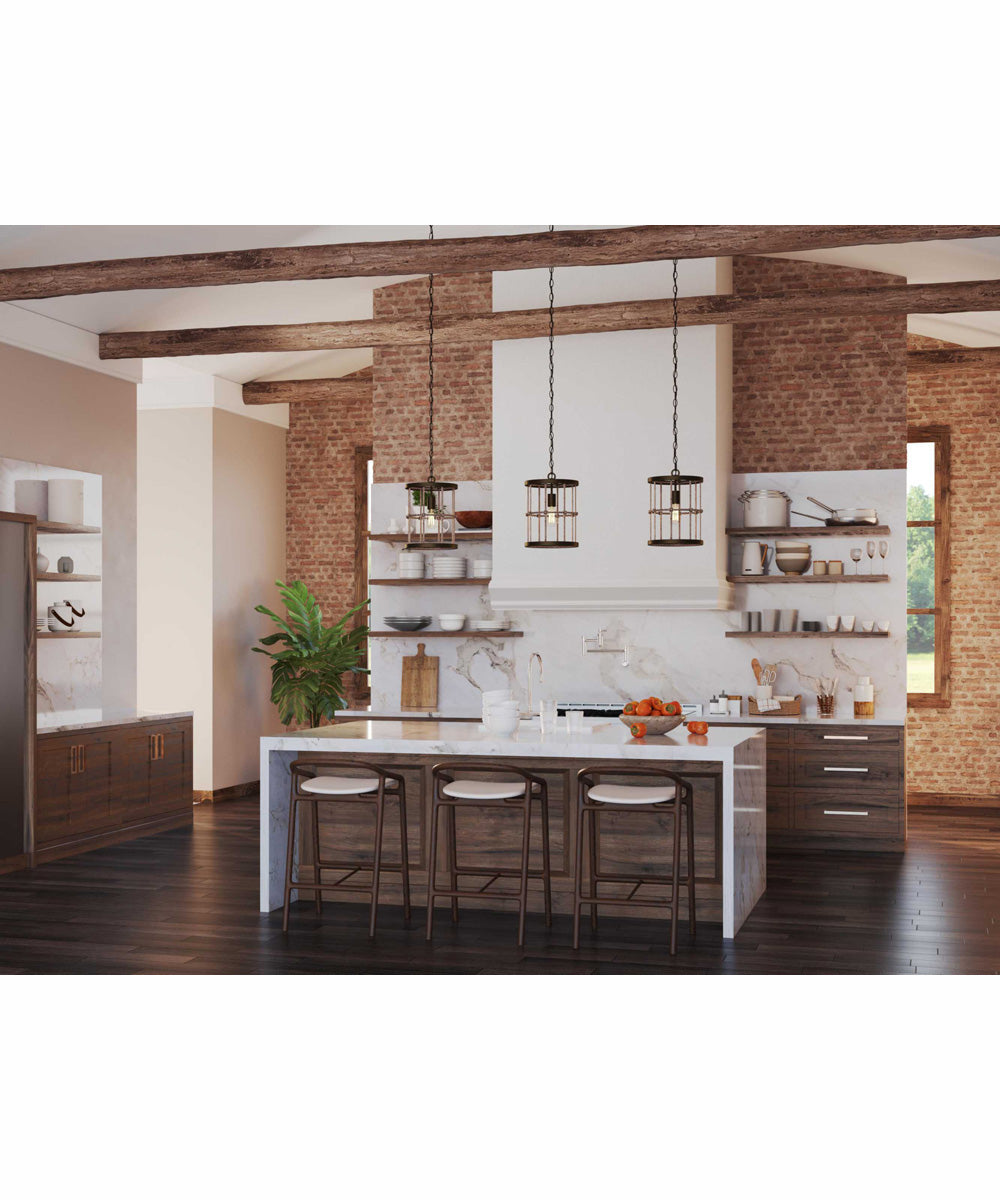 Lattimore 1-Light Pendant Aged Brass