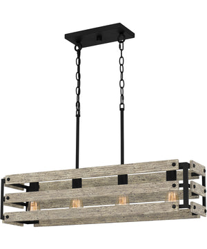 Ashburn 4-light Island Light Earth Black