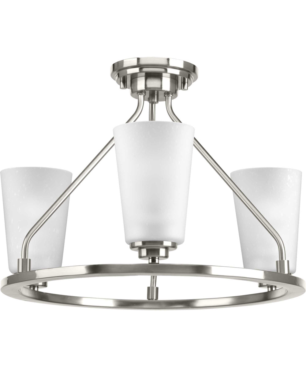 Debut 3-Light Semi-Flush Convertible Brushed Nickel