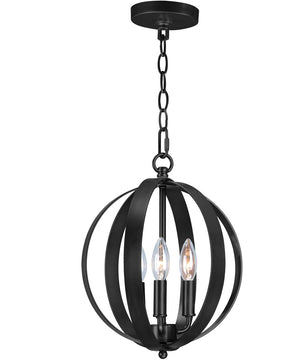 Provident 3-Light Chandelier Black