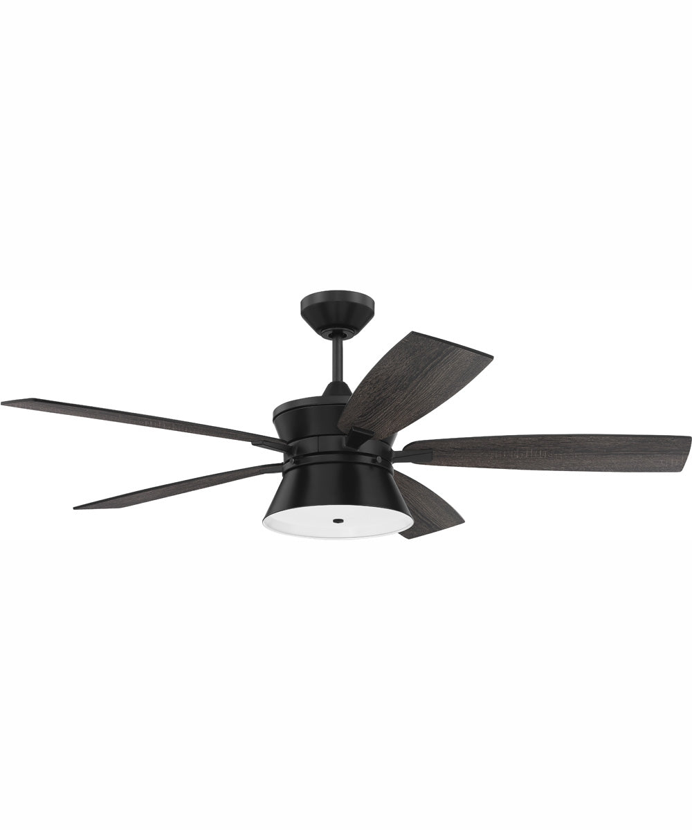 52" Dominick 3-Light Ceiling Fan Flat Black