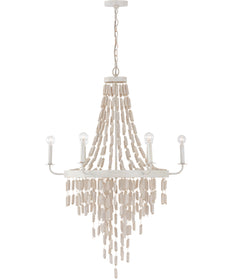 Carissa 6-Light Chandelier Organic White