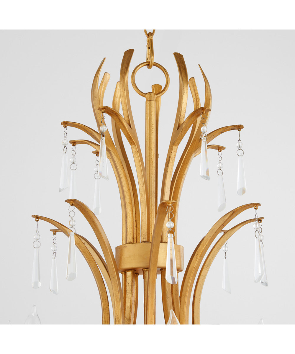 Majesty 8-light Chandelier Gold Leaf