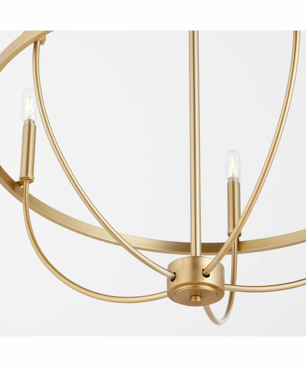 Tribute 5-light Chandelier Aged Brass