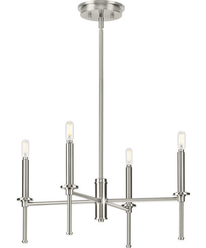 Elara 4-Light New Traditional  Chandelier Light Brushed Nickel