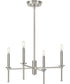 Elara 4-Light New Traditional  Chandelier Light Brushed Nickel