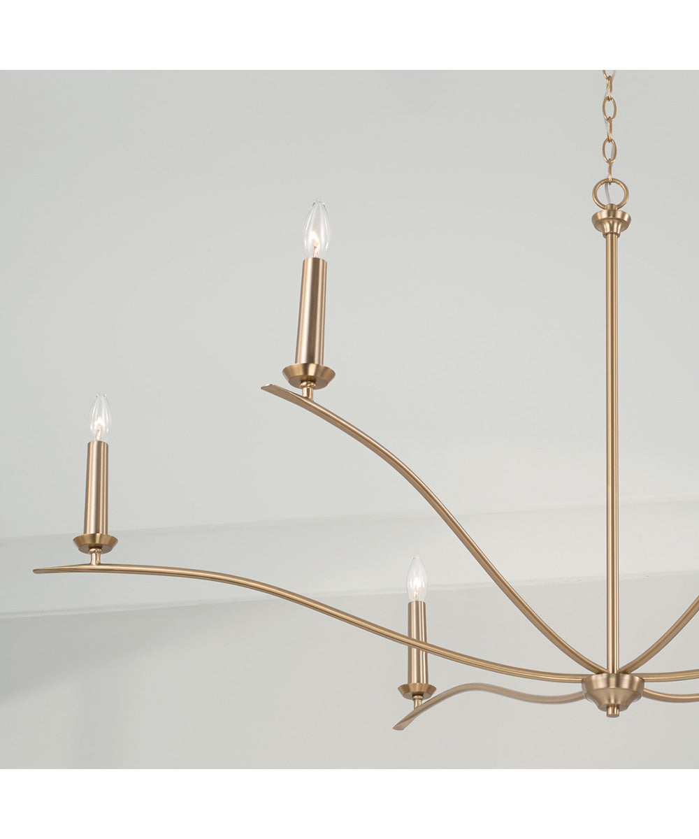Grady 6-Light Chandelier Matte Brass