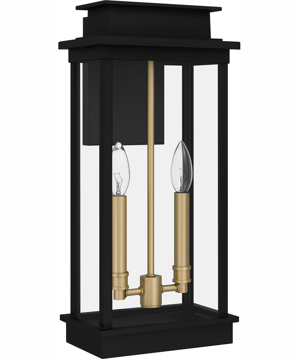 Noelle Large 2-light Outdoor Wall Light  Coastal Armour Aluminum Matte Black