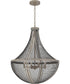Hallie 4-light Pendant Distressed Grey Wood