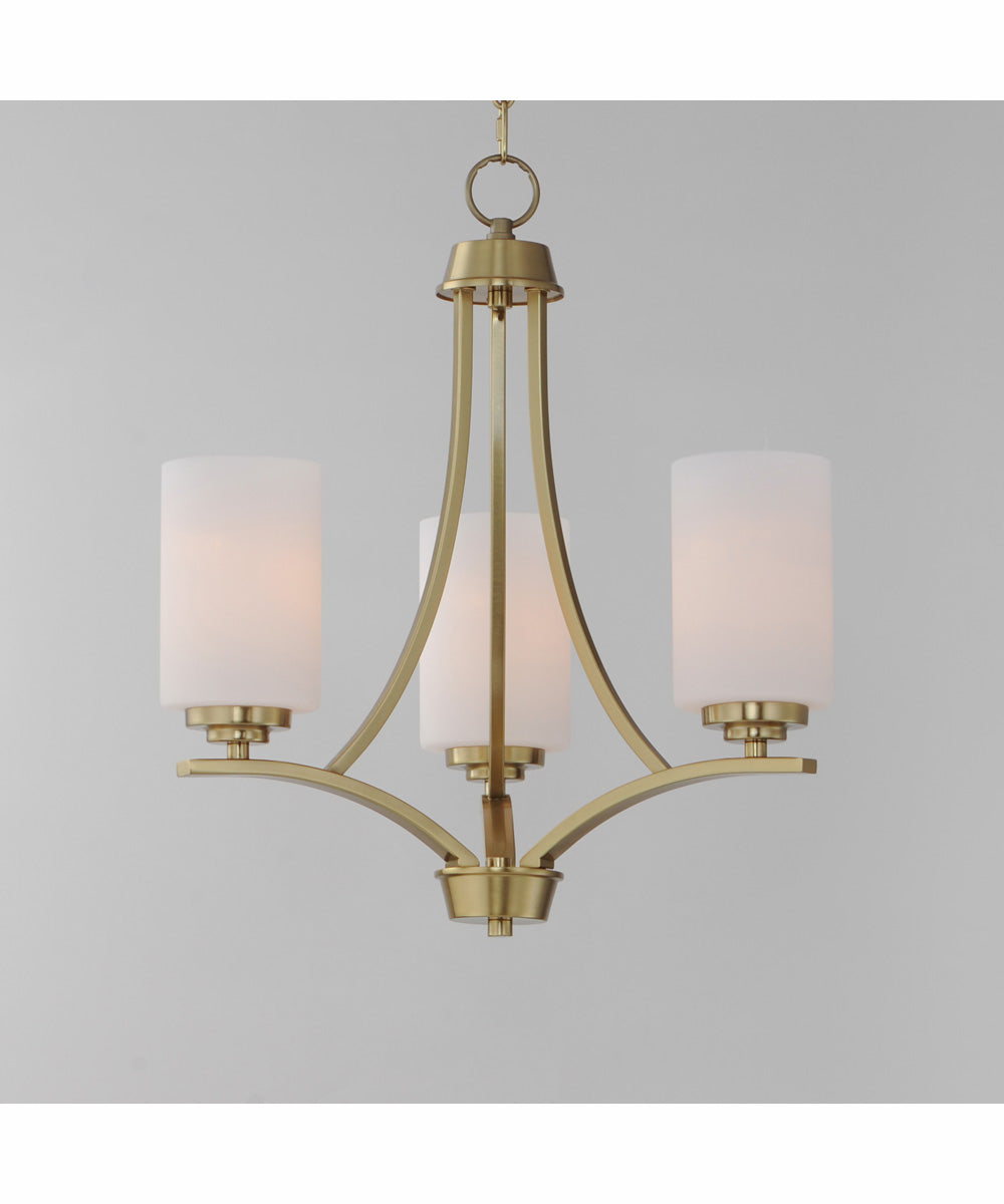Deven 3-Light Chandelier Satin Brass