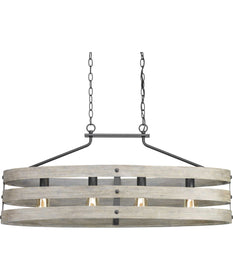 Gulliver 4-Light Coastal Linear Chandelier Light Graphite