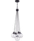 Que 5-Light Pendant Flat Black
