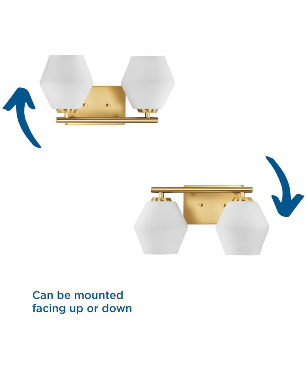 Copeland 2-Light Mid-Century Modern Vanity Light Matte Black