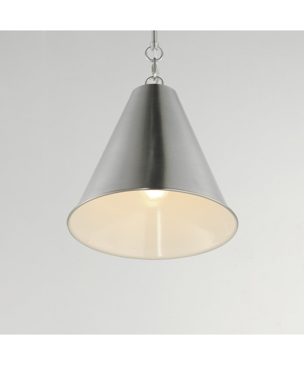 Veritas 12 inch 1-Light Pendant Satin Nickel
