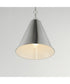 Veritas 12 inch 1-Light Pendant Satin Nickel