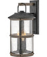 Lakehouse 3-Light Extra Large Wall Mount Lantern in Aged Zinc