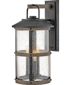 Lakehouse 3-Light Extra Large Wall Mount Lantern in Aged Zinc