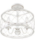 Dury Medium 3-light Semi Flush Mount Antique White
