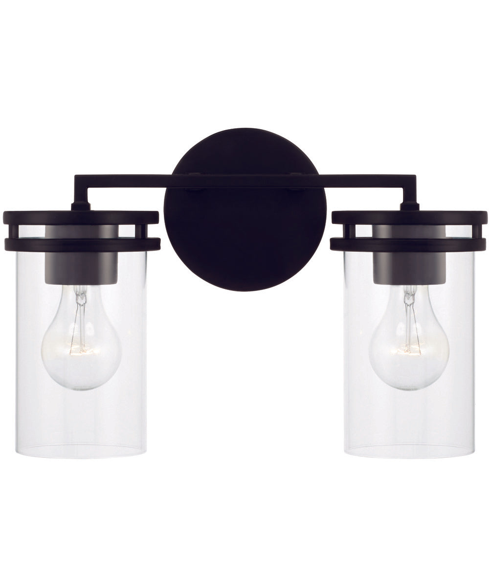 Fuller 2-Light Vanity Matte Black