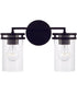 Fuller 2-Light Vanity Matte Black