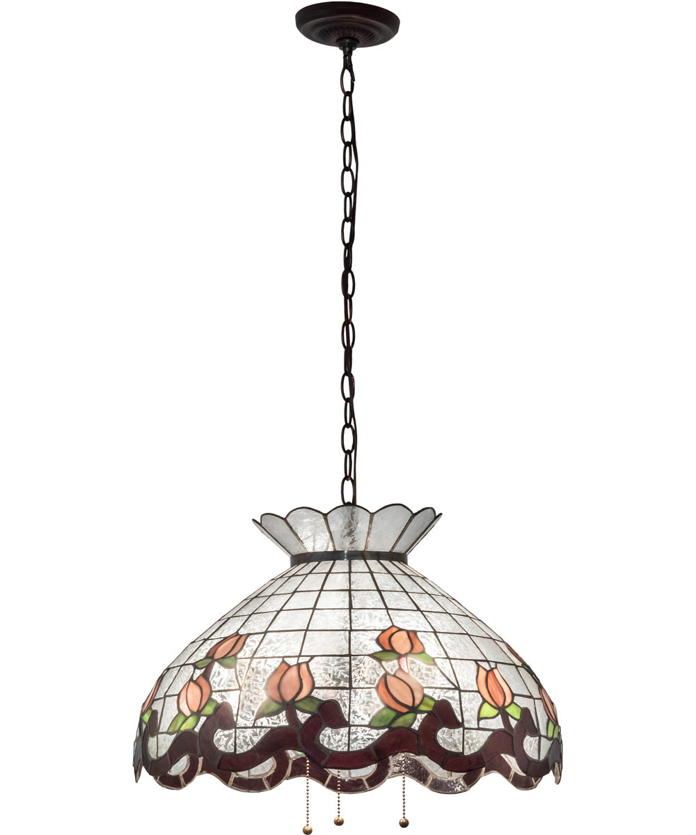 20" Wide Roseborder Pendant