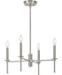 Elara 4-Light New Traditional  Chandelier Light Brushed Nickel