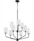 Harmony 9-light Chandelier Matte Black