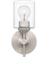Aria Small 1-light Wall Sconce Brushed Nickel