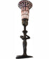 15" High Stained Glass Pond Lily Nouveau Lady Accent Lamp
