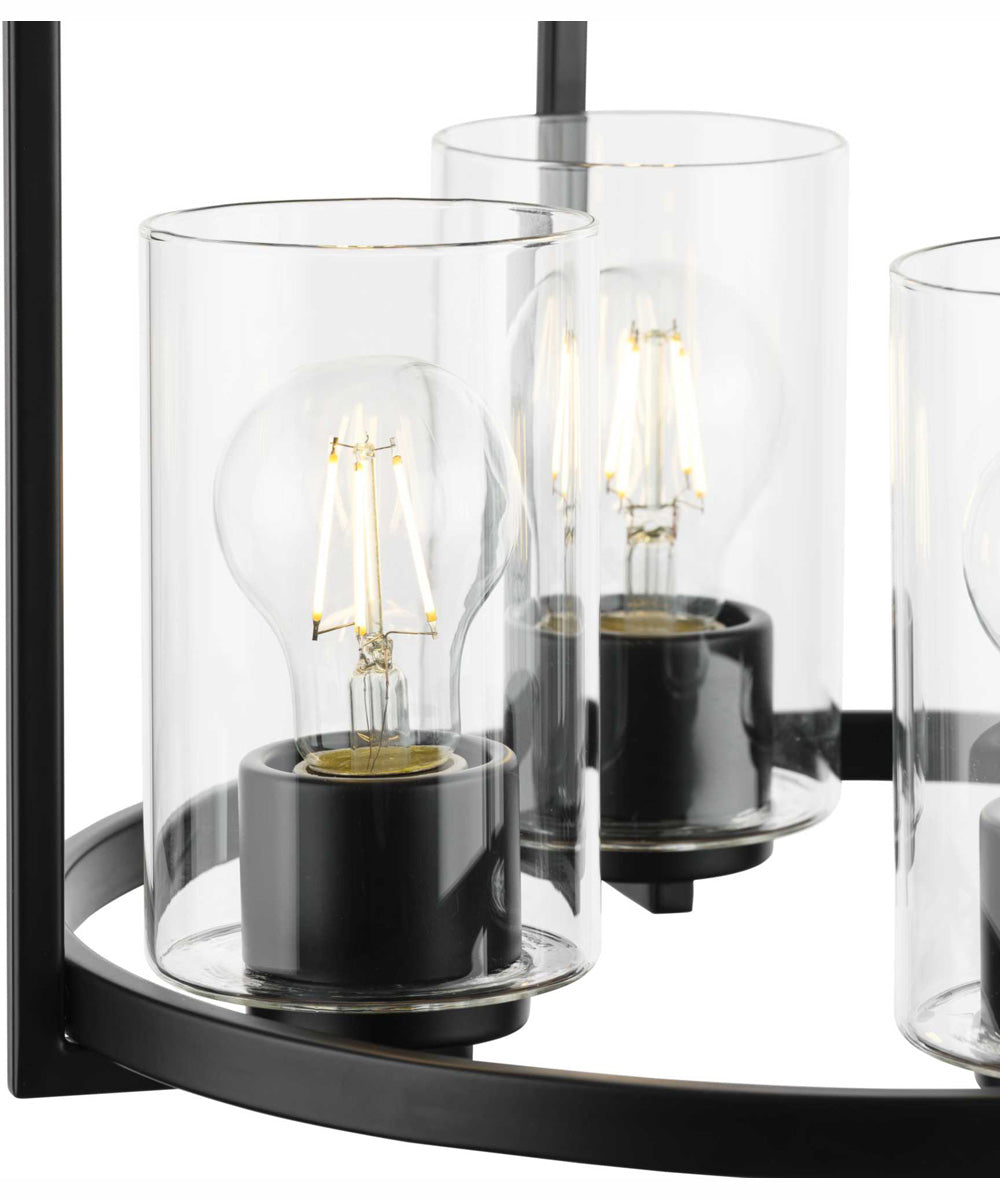 Goodwin 4-Light Modern Farmhouse Hall & Foyer Light Matte Black