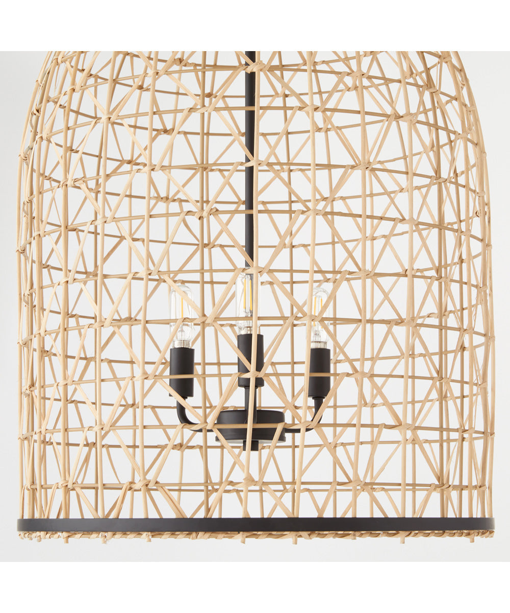 3-light Pendant Matte Black