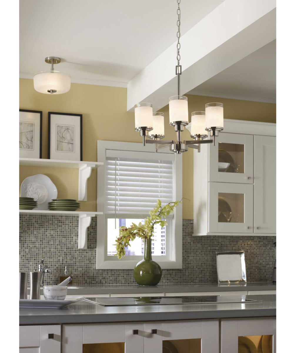 Alexa 2-Light 12-1/4" Semi-Flush Brushed Nickel