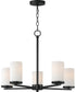 Lateral 5-Light Chandelier Black