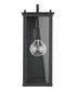 Hunt 1-Light Outdoor Wall Mount Rain or Shine - Black with Clear Glass
