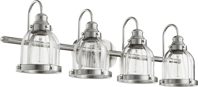 33"W 4-light Bath Vanity Light Satin Nickel