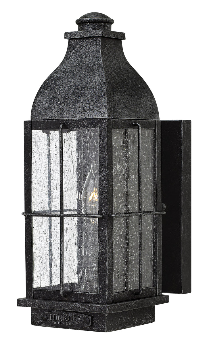 13"H Bingham 1-Light LED Small Outdoor Wall Light in Greystone